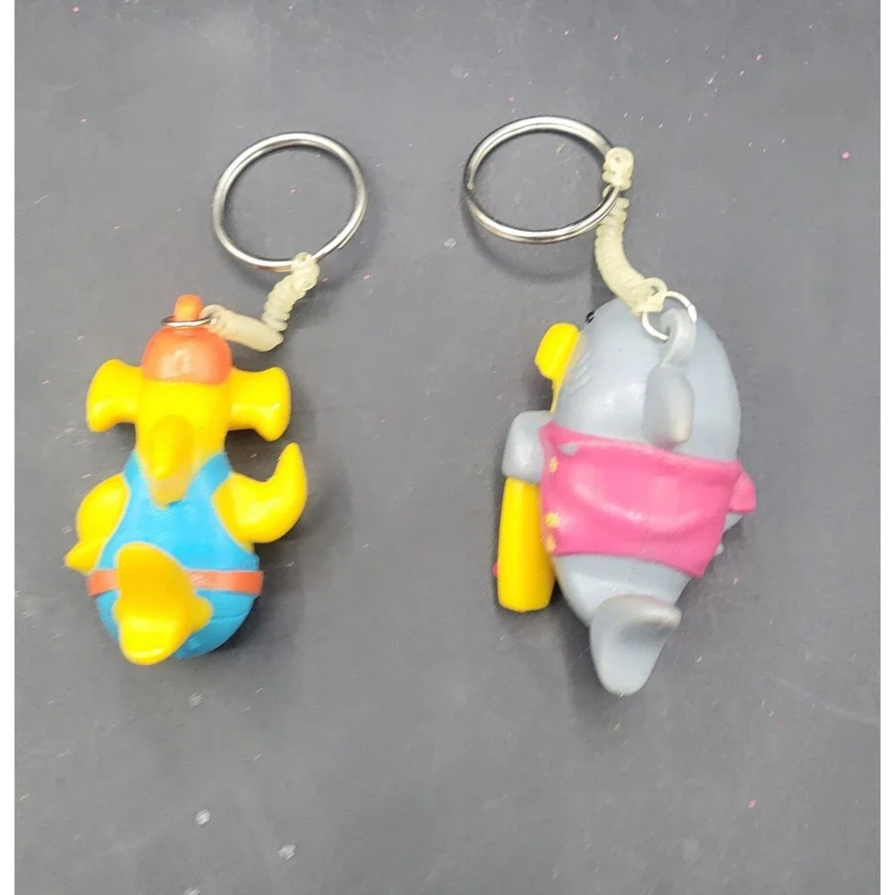 Big Kahuna Fun Shark Keychain Lot 2 Surfboard & Hammerhead Souvenir Key Rings